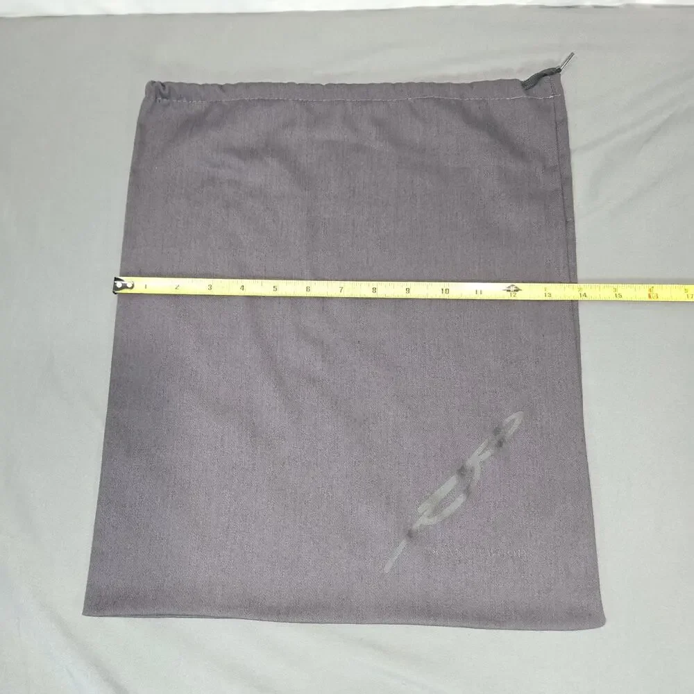 Brian Atwood Dust Bag Gray Mauve Cotton Drawstring Pouch 16x14